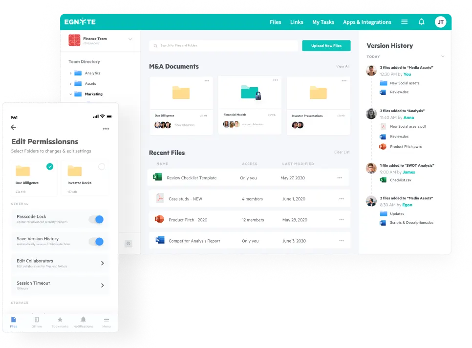 Egnyte content platform connecting cloud file server teams across the GCC