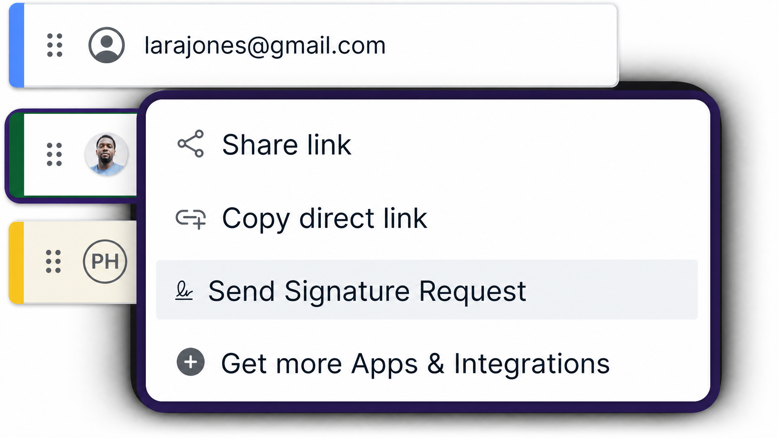 High-resolution official Egnyte e-signature workflow interface